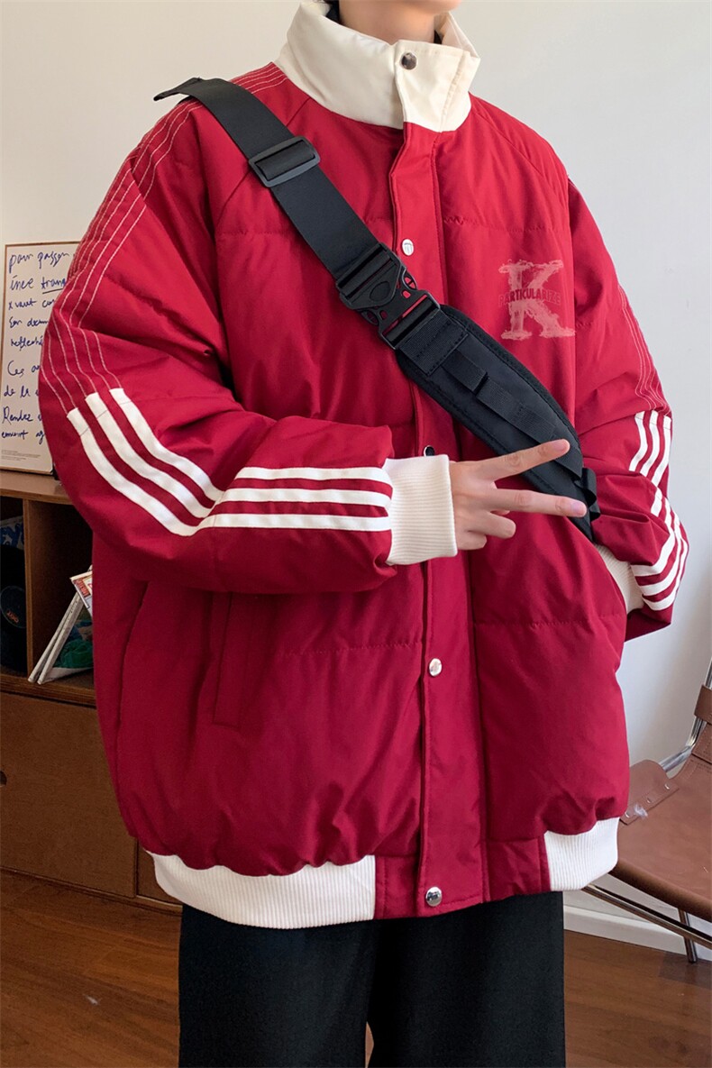 ！2024冬季新款男士立领棉服撞色情侣棉衣外套MY202特P80,男装棉衣,电商B220