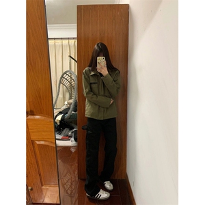 【有货】军绿色工装外套男款高级感痞帅夹克HY195CC-特P65图片