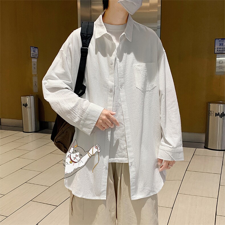CS15013-P38长袖衬衫男士大码宽松衬衣男寸衫男寸衣,男装衬衫,电商A040