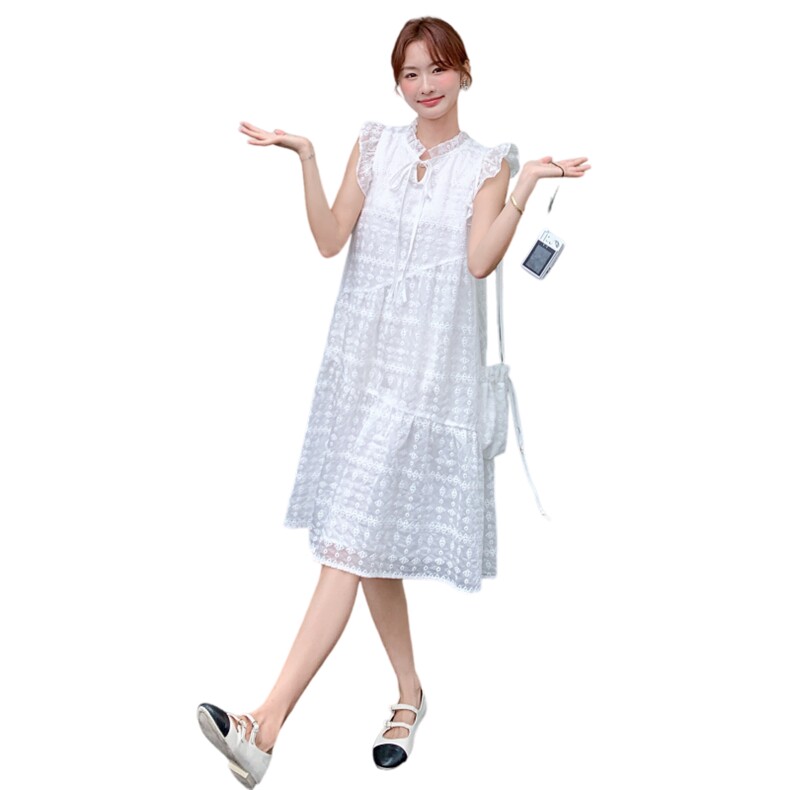 现货新款重工艺蕾丝女甜美减龄韩版送包包连衣裙A2602-P165-K258,女装连衣裙,美静678