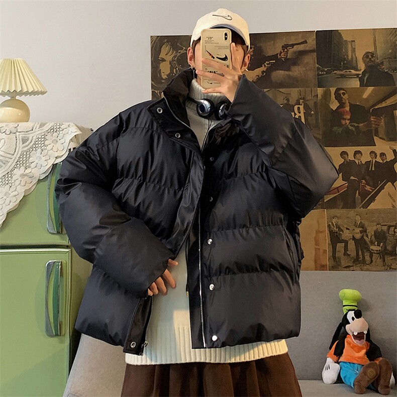 大货美式复古短款棉服男冬季加厚面包服PU羽绒棉225-2-20503,男装棉衣,星座225-2