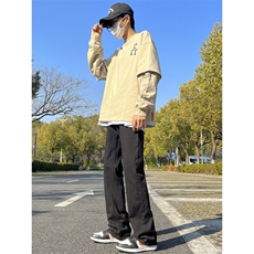 现货春款微喇复古弹力牛仔裤715-6-BK01P50（S-5XL），男装牛仔裤，星座715-6