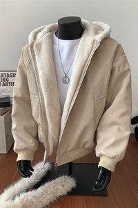 大理石座山雕连帽绒毛刺绣外套冬季棉服夹克XZ514-2-25106-特P100图片