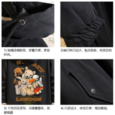 JK41216-P85加棉款-P115纯棉连帽夹克男士大码工装夹克男砖墙，男装夹克，电商A040A