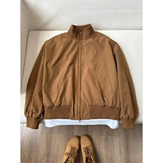 现货26春装美拉德立领飞行夹克纯色复古廓形高街棒球服外套，男装夹克，电商A486