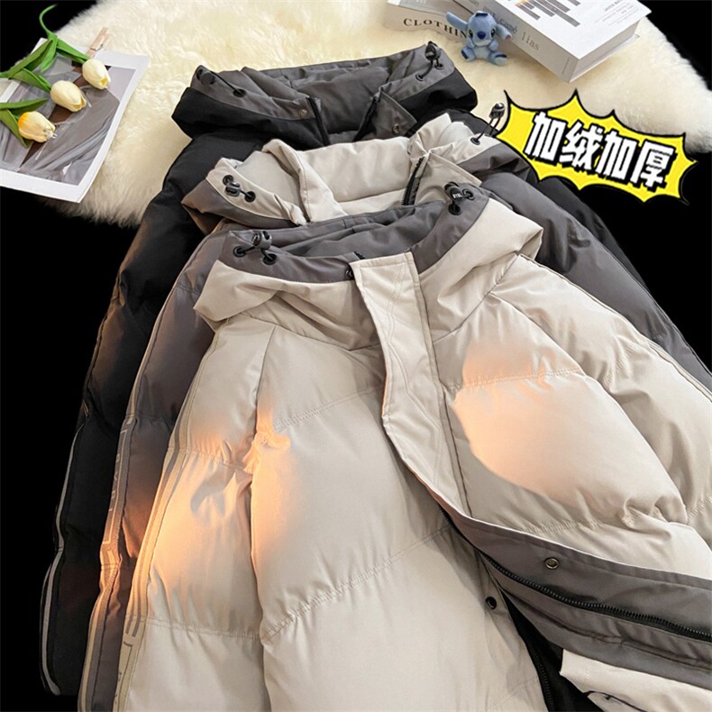 三防料 抖音品质 现货10W件 宽松加绒加厚棉衣外套棉服BM333特P85图片