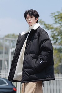 抖音直播连帽棉衣假两件加厚棉袄情侣款百搭面包服MY111-P65图片