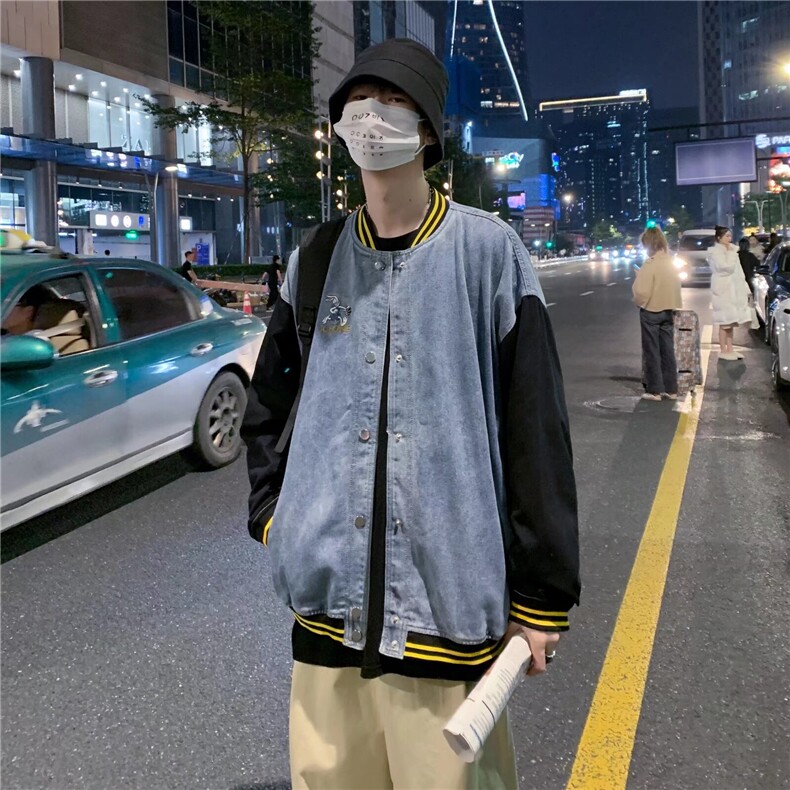 棒球服开衫卫衣男士2024新款宽松外套衣服男生少年线上JK6003/P40,女装短外套,星座506
