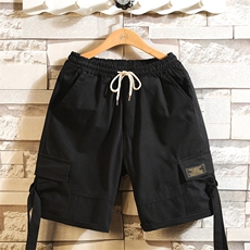 1日系休闲大码M-5XL短裤原宿嘻哈宽松工装五分中裤男7819P35控69，男装牛仔裤，星座226-2