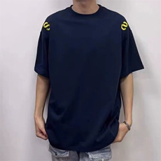 万针全刺绣工艺抖音得物高品质260克重磅纯棉双纱美式高街短袖T恤，男装T恤，电商A486