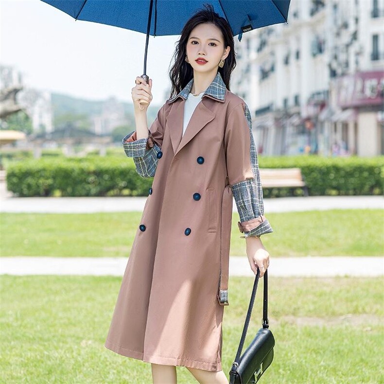 时尚风衣，女装风衣，水恋百合