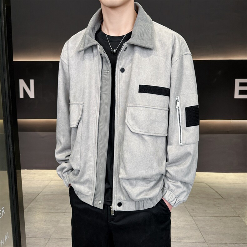 春款现货复古休闲工装夹克男士翻领宽松外套JK02656-P78,男装夹克,星座308B-2