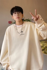 ！圆领卫衣男装港风长袖T恤男外套男WY190-P28，男装卫衣，电商B367
