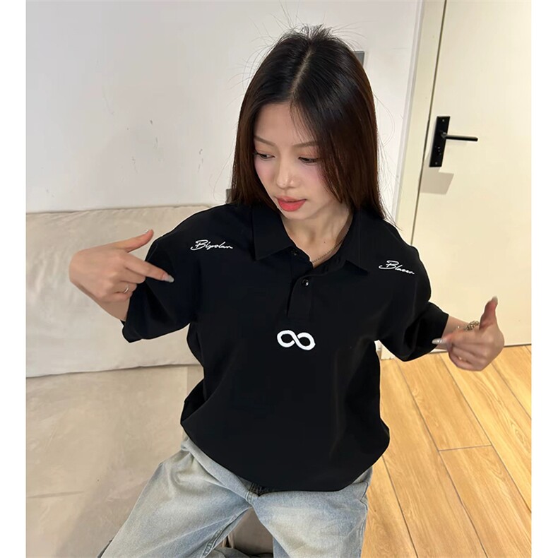 可设48小时支持抖音得物来样二开网眼透气翻领t恤美式短袖POLO衫,男装T恤,电商A486-1