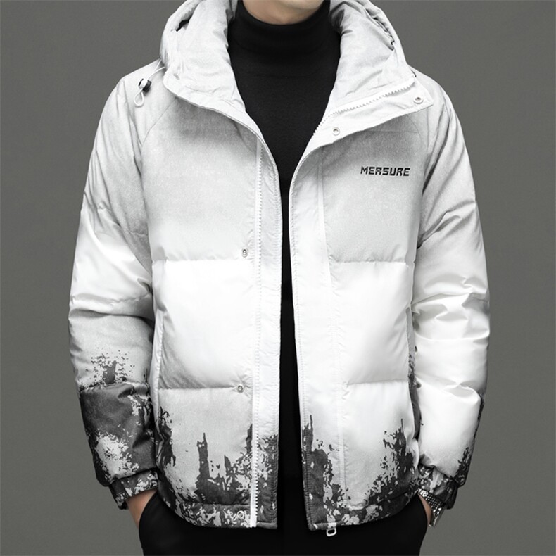 羽绒服男短款2023新款冬季白鸭绒加厚保暖外套中青年休闲上衣男装,男装羽绒服,电商B212（原钱塘6029）