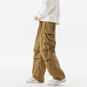 8XL-M刺绣冲锋裤男款大码春秋户外机能登山裤直筒阔腿裤KZ020P50图片
