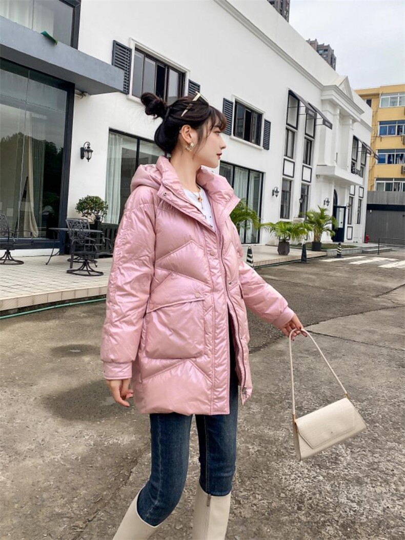 【现货】冬季新款：时尚休闲韩版亮面羽绒服，女装羽绒服，越野沙丘R