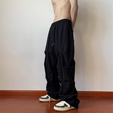 703-K277-P55秋冬水洗磨毛休闲裤个性褶皱长裤，男装休闲裤，星座703