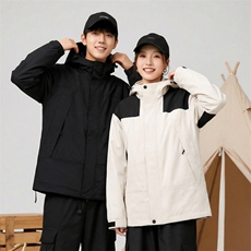 三合一冲锋衣连帽外套摇粒加绒二件套星座1512-2881&2882-P65，男装夹克，星座1512