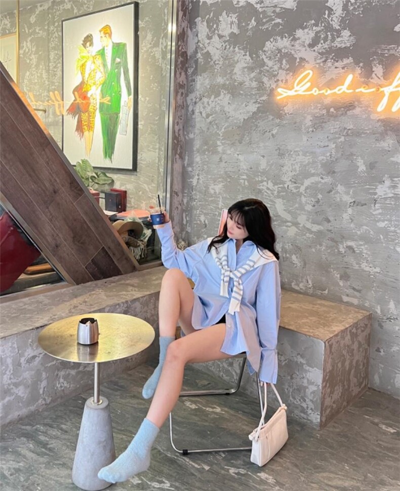 春季新品披肩衬衫，女装衬衫，MI MI(1F)