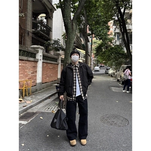 W9471-P68网图现货新款QOTRIOCK美式高街水洗工装休闲裤
