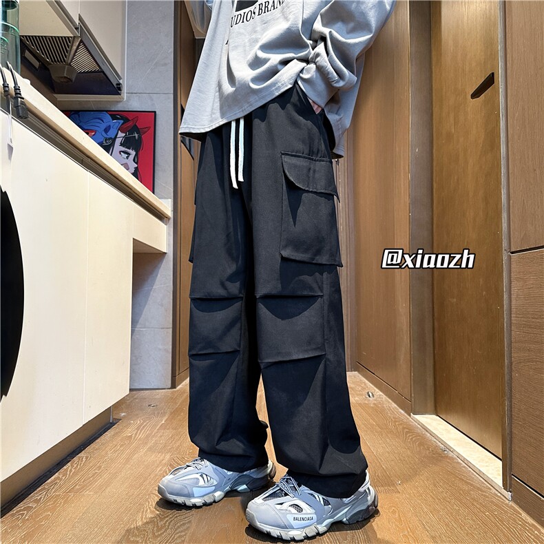 XZ616秋季重磅多口袋双褶垂感扎染水洗脏脏裤TY1045特P40控78,男装休闲裤,星座512A（原616）