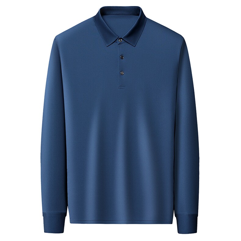 CM65136钱塘2020-2中年男士商务休闲翻领百搭秋季长袖T恤P152,男装衬衫,钱塘207-2