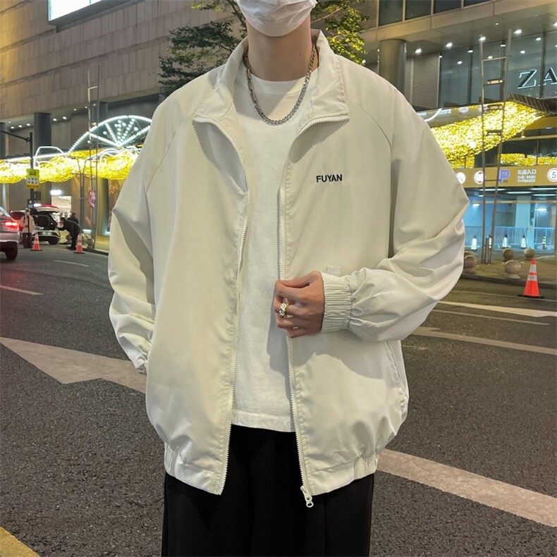 美式潮牌简约原宿风翻领夹克男休闲情侣百搭外套JK651,男装夹克,星座1116A-1（原606A）