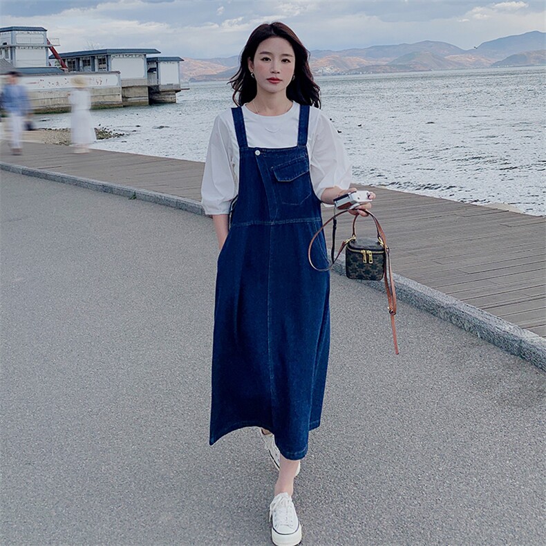 新品牛仔背带裙-款号9820套装P145K198元背带裙P115元K168,女装运动套装,浙宝305