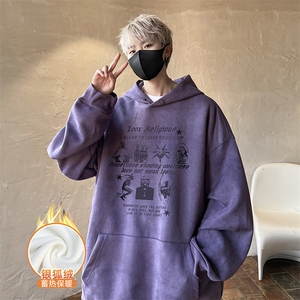量大优可提供视频麂皮绒卫衣连帽HD019-1-LPWY4210JR-P50图片