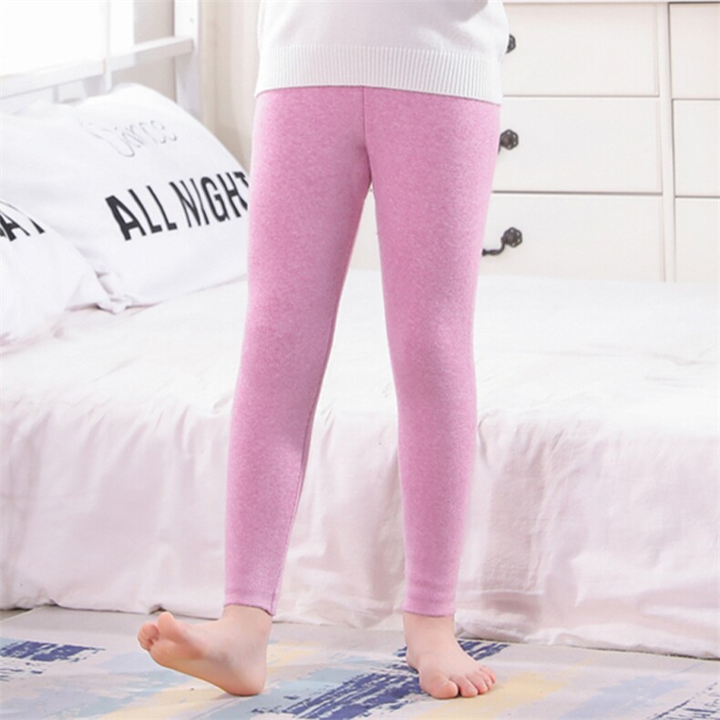 秋冬季保暖贴身抗起球加绒加厚三平童裤打底裤男女，童装裤子，群鹿羊绒