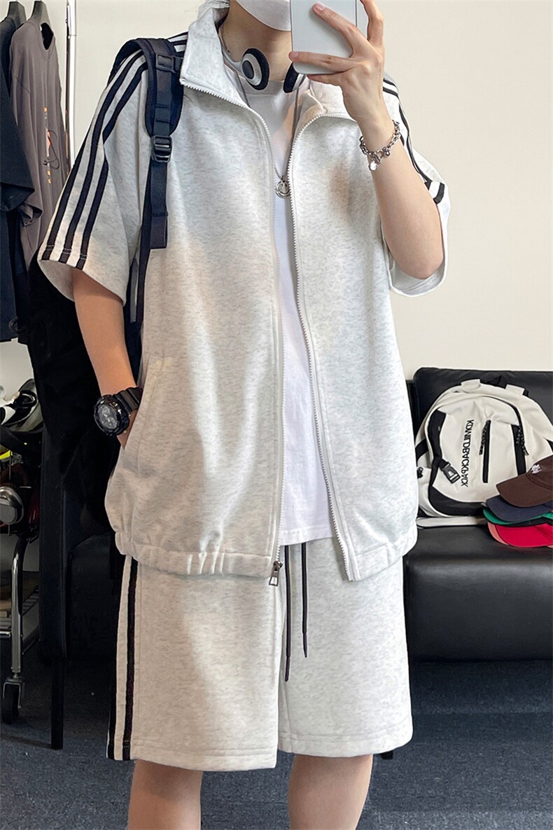 夏季开衫T恤短裤运动套装T3656上衣特P40控78/DK8608特P26控49,男装牛仔裤,电商A007