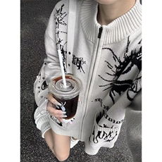 达芬奇手稿针织开衫毛衣男女慵懒风情侣上衣外套秋冬MY363，男装针织衫/毛衣，星座1116A（原606A-3）
