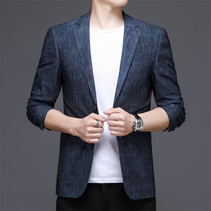 X2263钱塘2020-2新款时尚休闲男装西服修身百搭薄款单西外套P137图片
