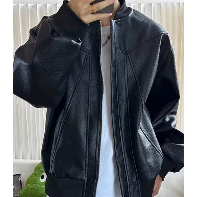 秋季新款男士皮衣夹克新款外套修身时尚上衣外套开衫JK641,男装夹克,星座1116A（原606A-3）