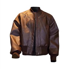 抖音得物高品质美式高街复古老钱风PU皮夹克外套男女短款机车皮衣，男装夹克，电商A486