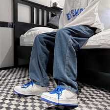 男春季宽松韩版垂感阔腿ins潮牌学生潮流百搭休闲长裤N1373P40，男装牛仔裤，星座1116-2