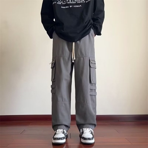 工装休闲裤男士韩版潮流高街帅口袋百搭2024夏季ins长裤K5229-P48图片