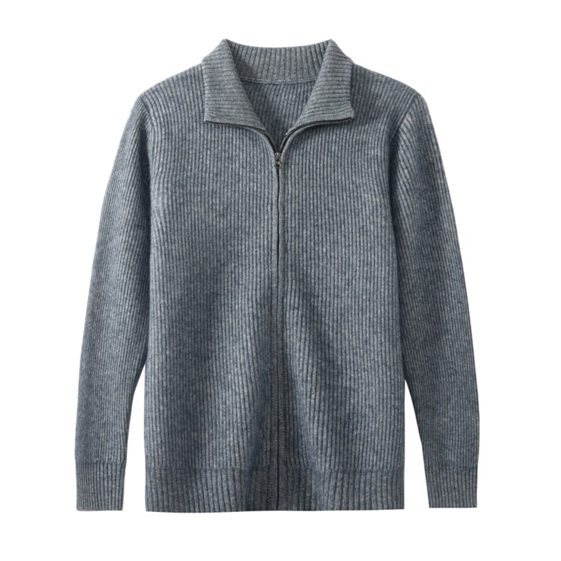 2025秋冬新款半开翻领长袖羊绒衫，男装羊绒套衫，蒙亿羊绒