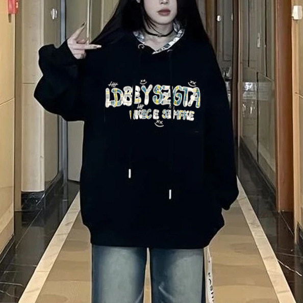 5618-P57新款潮牌刺绣中长款宽松休闲保暖连帽卫衣加绒,男装棉衣,星座617A-2