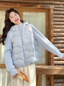 2025年冬季短款羽绒服针织袖90白鸭绒RF2C290-6889#-P290-K345图片