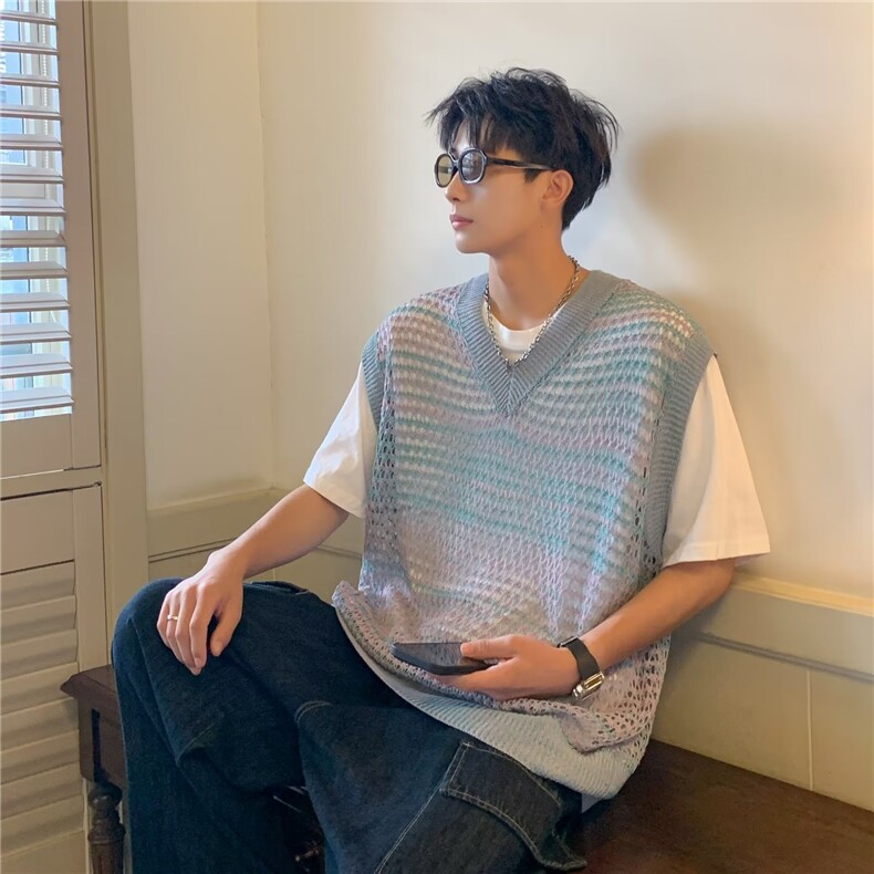 男夏季百搭潮流时尚冰爽丝背心JY42P38,男装背心/马甲,星座1116-2