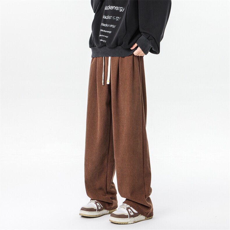 8XL-M灯芯绒裤子大码雪尼尔休闲长裤秋冬直筒裤阔腿裤KZ1925/P55，男装休闲裤，电商B238