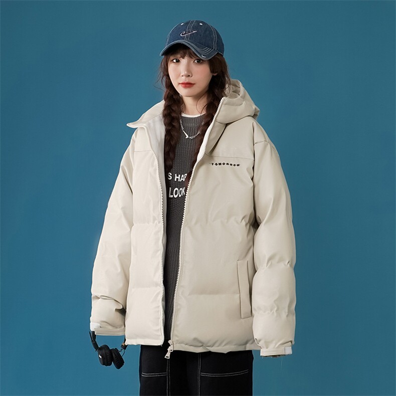 中性风 2025冬潮 磨砂PU皮连帽 皮棉衣外套 A125-MY11-P110 女类图片