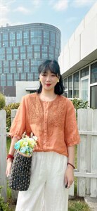 纯苎连衣裙小衫裤子裙子衬衣 时尚风 风淑女风休闲风，女装连衣裙，川哲