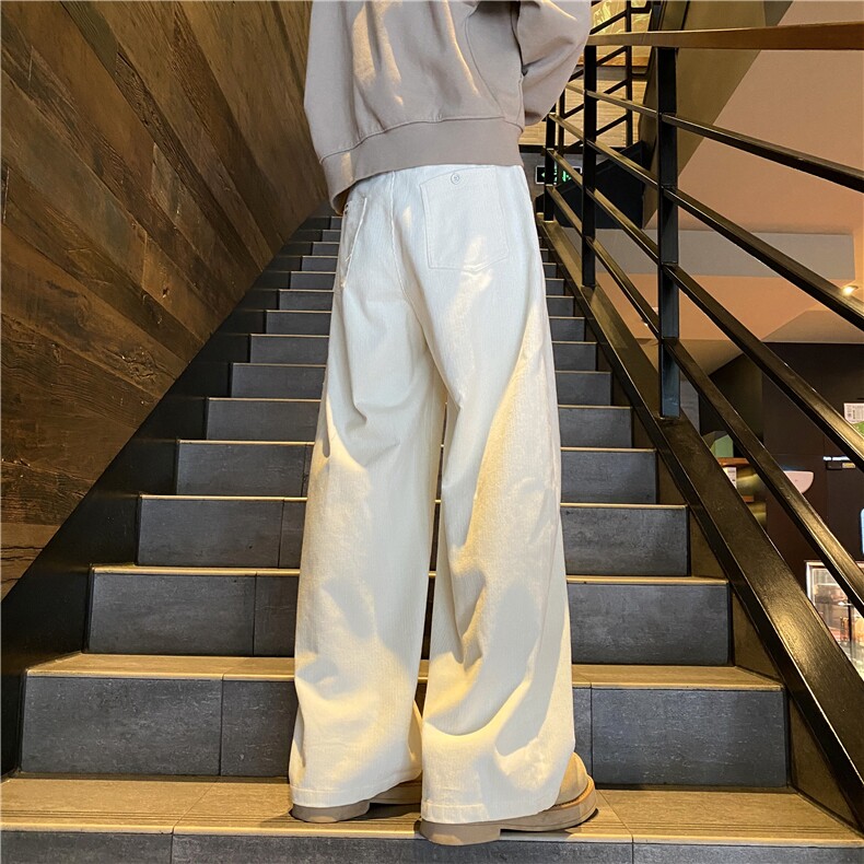 抖音品质春季新款灯芯绒美式复古宽松休闲裤B315-K908-特p40控78,男装休闲裤,电商B315