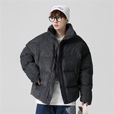 2021冬季新港风无影墙日系大码男灯芯绒休闲衣面包服M7008-P90，男装棉衣，电商A001