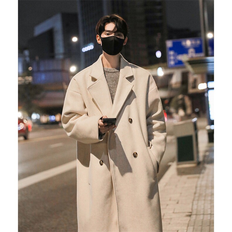 冬季厚款毛呢大衣外套男士呢大衣中长款韩版潮流风衣Y3683-特P50,男装风衣,电商B295
