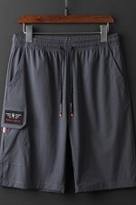 M-8XL男大码冰丝弹力5分裤短裤5032-1_6811(M-5XLP276XL-8XLP30)，男装休闲裤，星座1516-1