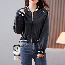 欧货皮衣外套女机车服短款上衣2023秋季新款pu皮棒球服夹克潮ins，女装皮衣，江南女神